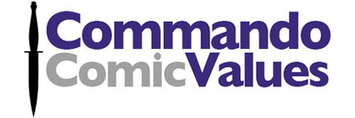 The logo for the Commando Comic Values website