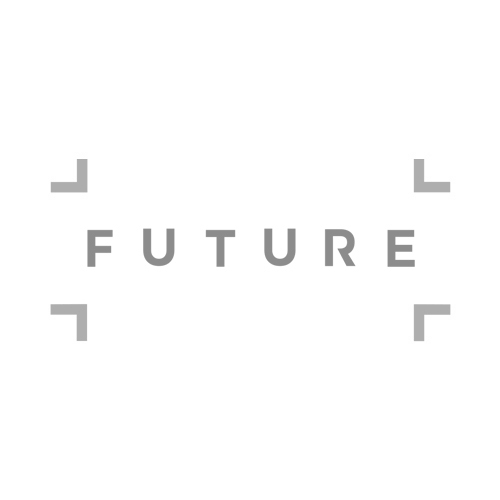 A black and white version of the Future logo