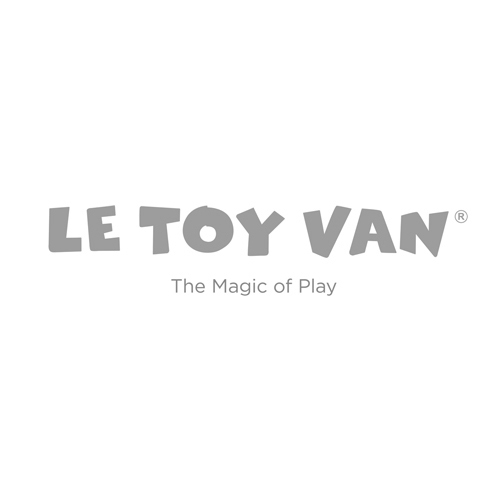 A black and white version of the Le Toy Van logo