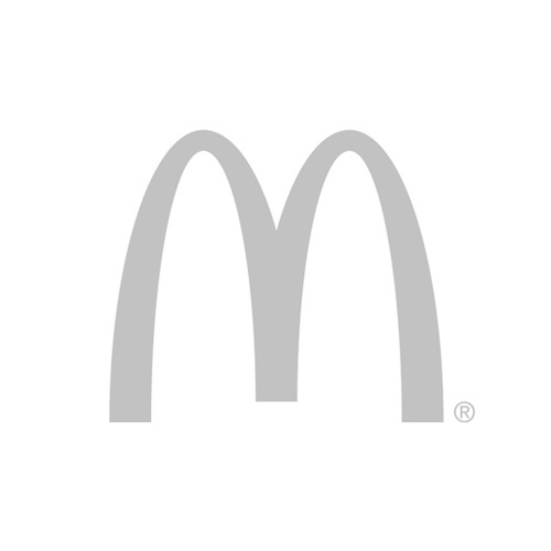 A black and white version of the McDonalds logo