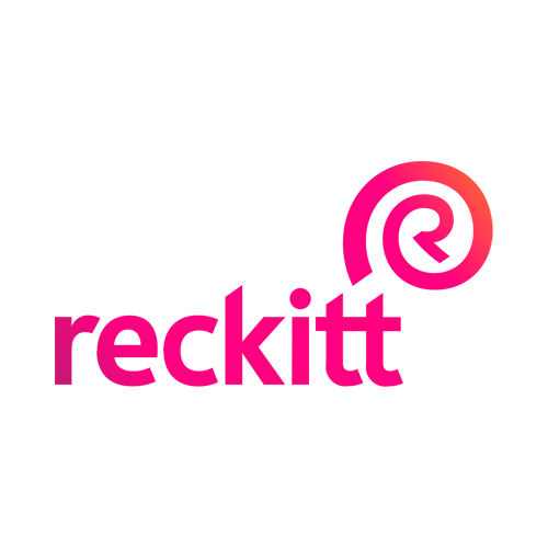 A coloured version of the Reckitt Benckiser logo