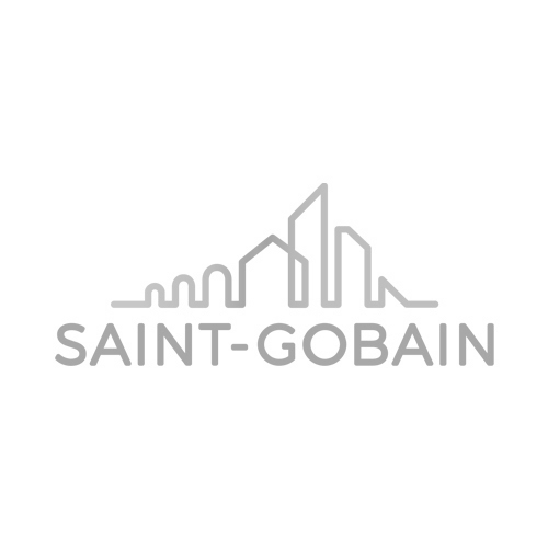 A black and white version of the Saint Gobain logo